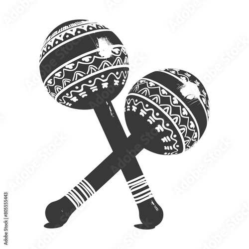 maracas instrument black color only
