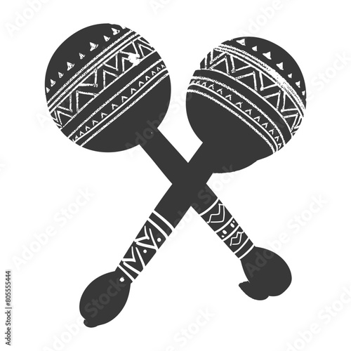 maracas instrument black color only