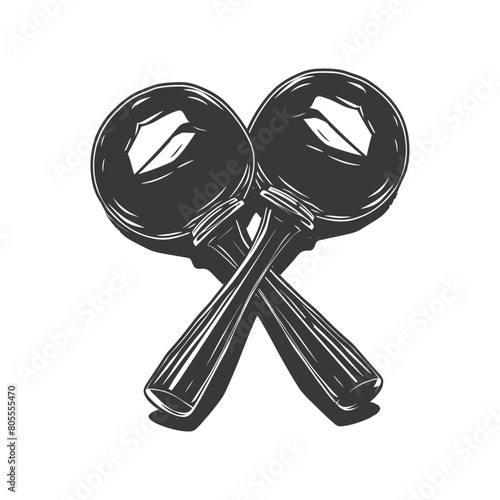 maracas instrument black color only