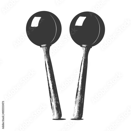 maracas instrument black color only