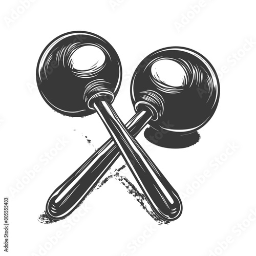 maracas instrument black color only
