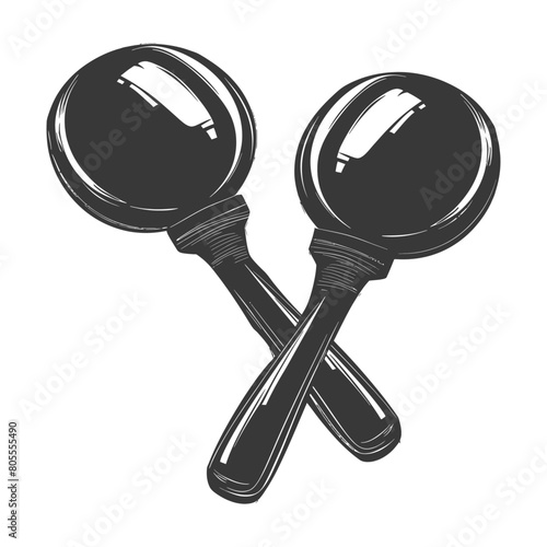 maracas instrument black color only