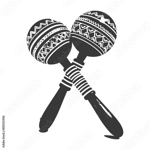 maracas instrument black color only