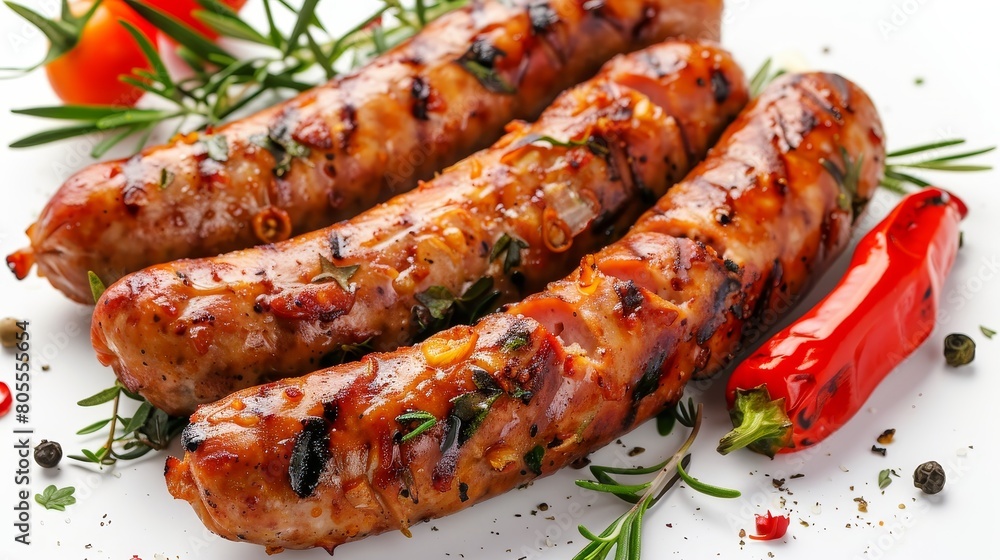 Delicious hot grilled sausage 