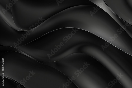 Black background with smooth, curved lines and gradients