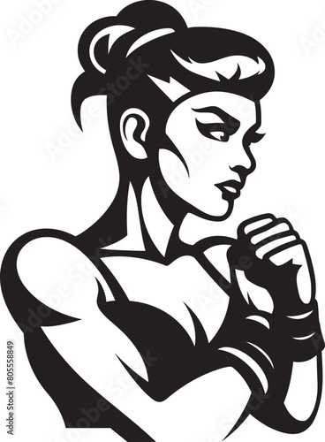 Warrior Woman Boxing Illustration Boxing Belle Illustrated Female Boxer