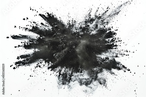 A black and white photograph of a dust cloud. Suitable for various design projects