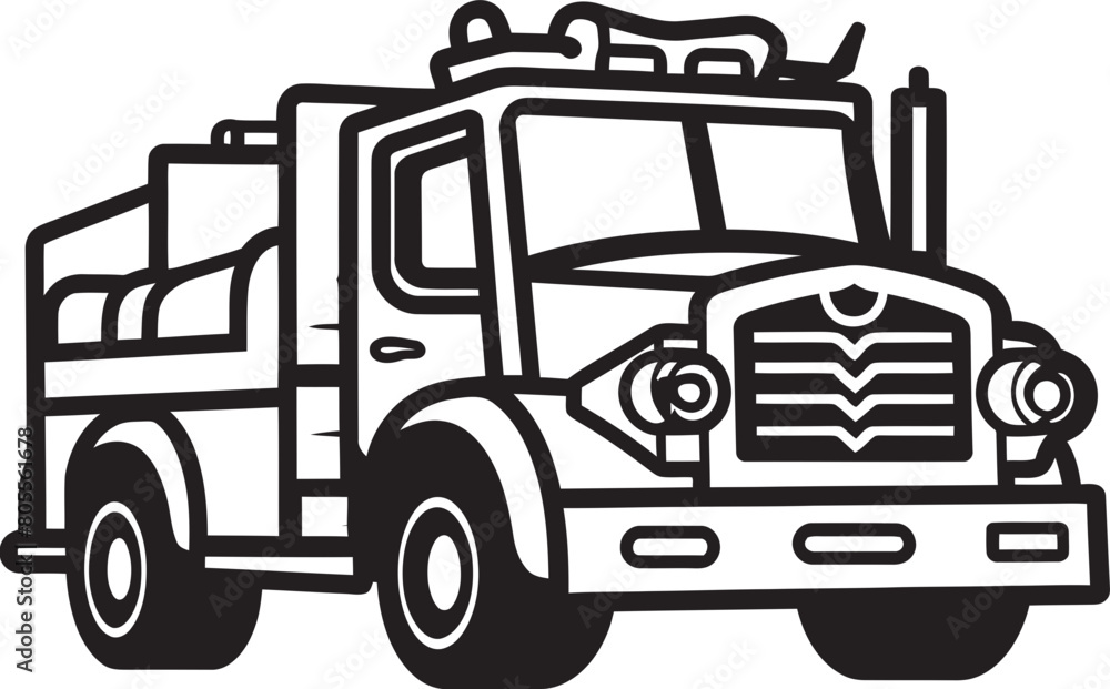 Firefighter Heroes Vector Design City Fire Truck Vector Graphic