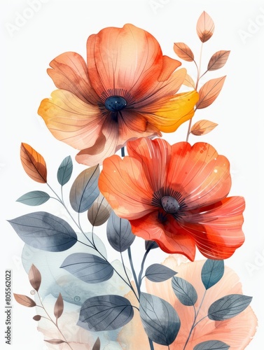 background with poppies