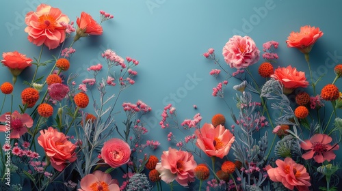 Pink Flowers Covered in Water Droplets © olegganko