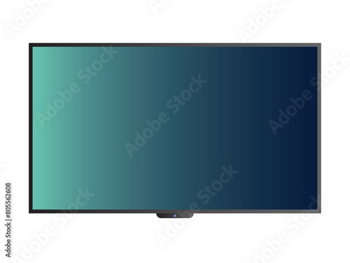 TV flat screen lcd, plasma, tv mock up.HD monitor mockup. Modern video panel flatscreen. Isolated on white background. Widescreen show your business presentation on display device.