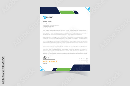 Letterhead design corporate template for your business and marketing project