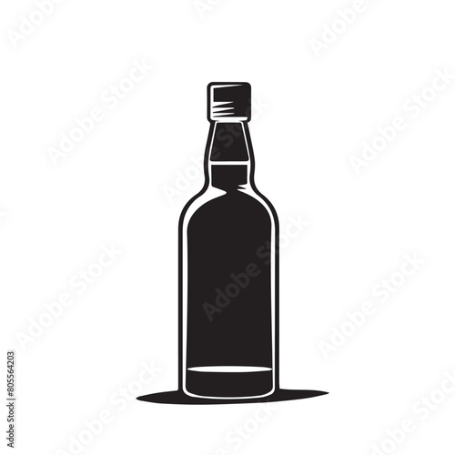 Whiskey in cartoon  doodle style. Image for t-shirt  web  mobile apps and ui. Isolated 2d vector illustration in logo  icon  sketch style  Eps 10. AI Generative