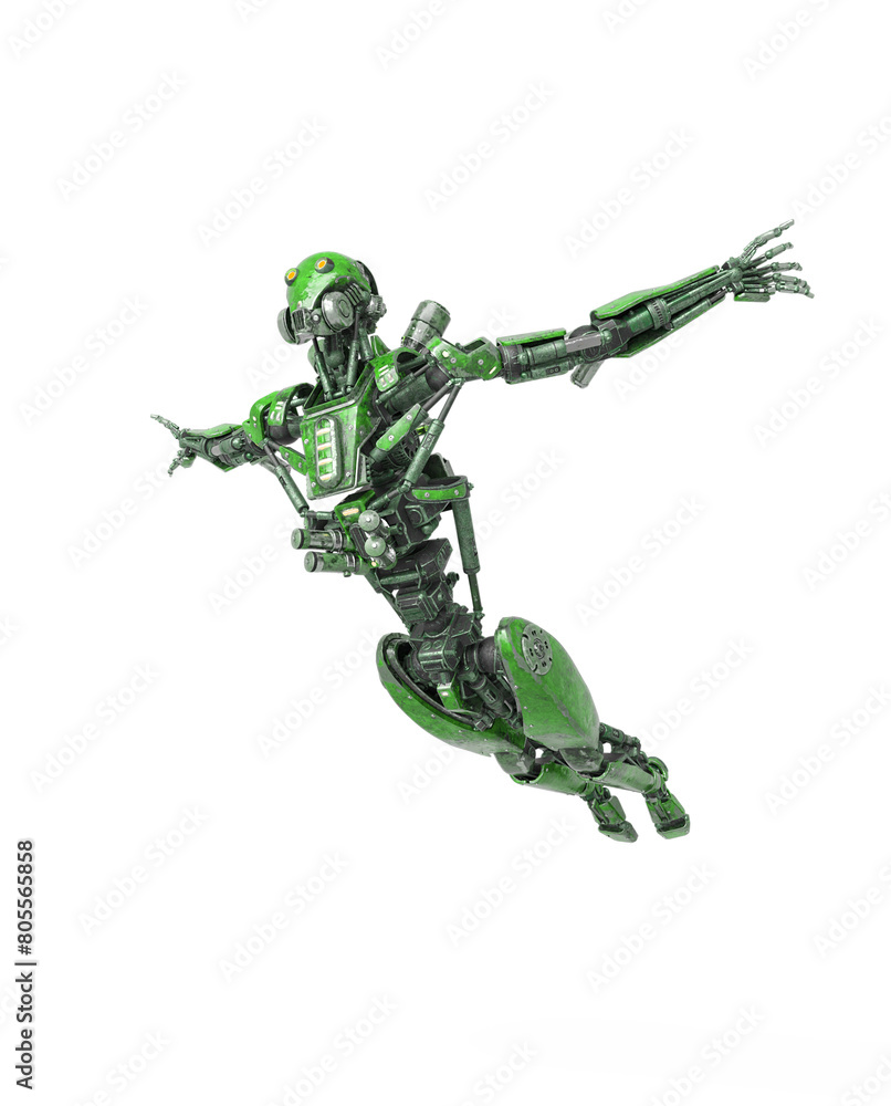 apocalypse cyborg is jumping free like a comic hero apocalypse cyborg is jumping free like a comic hero