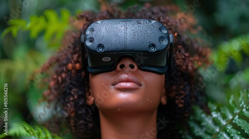 Person Wearing Virtual Headset