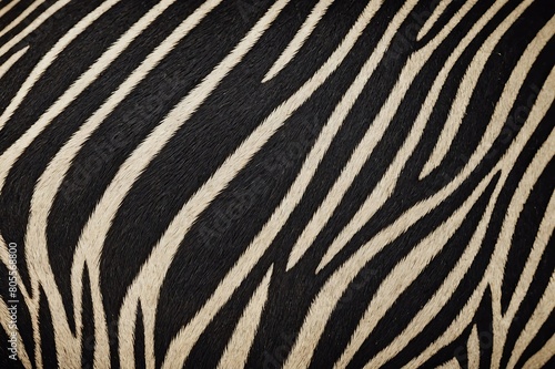 close and full framed view of zebra fur detailed and sharp texture, large depth of field photo