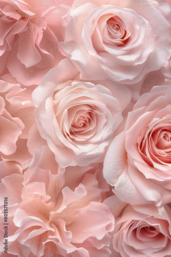 Close up of a bunch of pink roses, perfect for floral design projects Close up of a bunch of pink roses, perfect for floral design projects