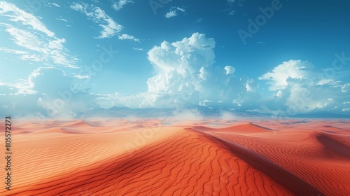 Desert Landscape With Clouds