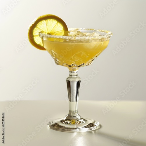 Glass of Yellow Liquid With Lemon Slice