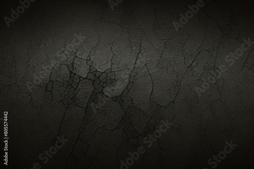 Textura de pared negra abstracta para fondo de patrón. imagen panorámica amplia. Textura de pared negra fondo áspero piso de concreto oscuro o fondo antiguo grunge con negro photo