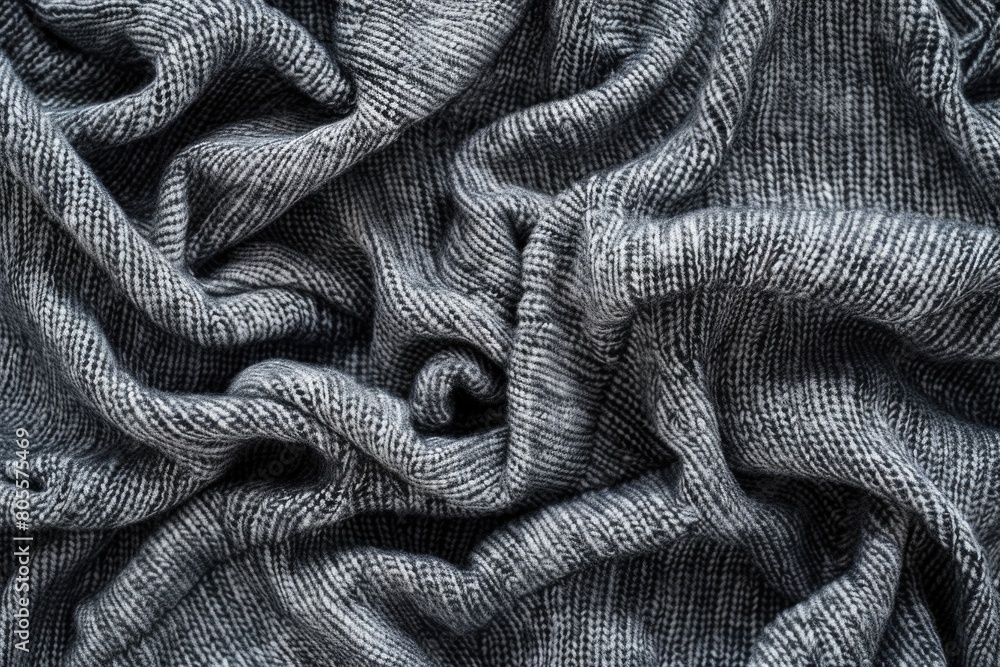Detailed close up of gray fabric, perfect for textile backgrounds Detailed close up of gray fabric, perfect for textile backgrounds