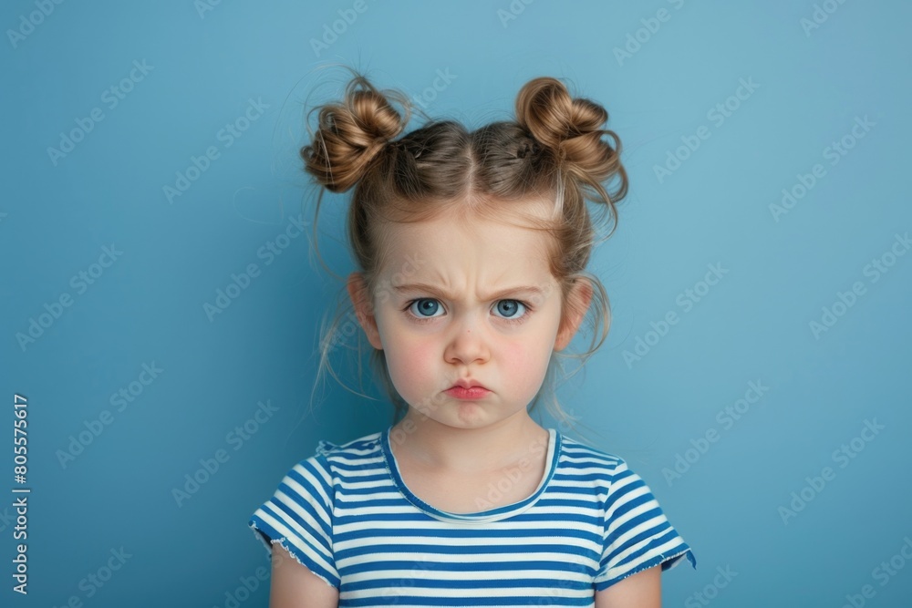 A young girl with a messy bun hairstyle A young girl with a messy bun hairstyle