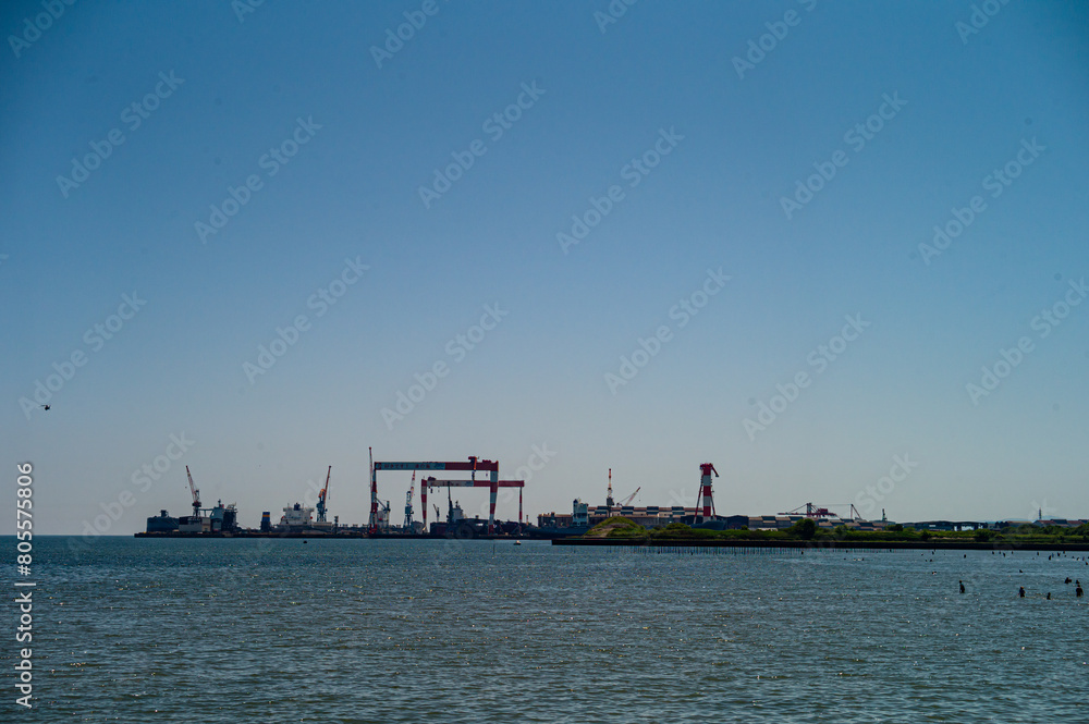 cranes in port