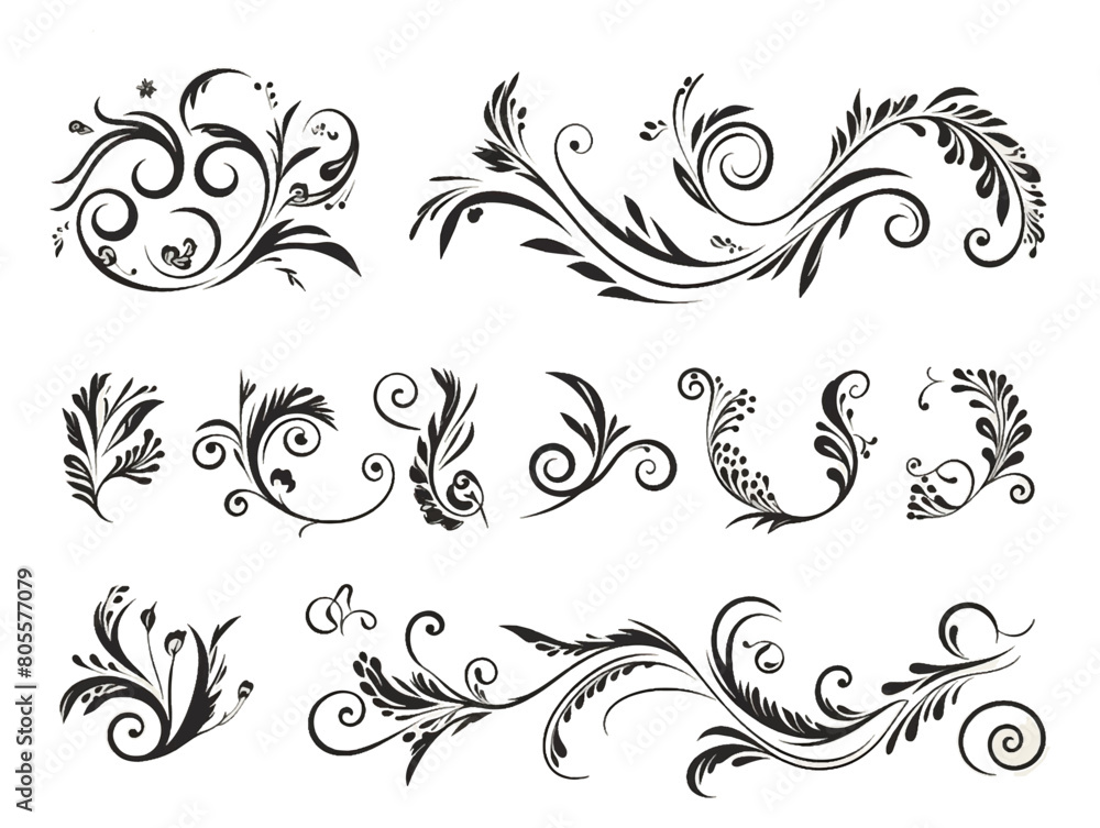 Flourish vignette scroll victorian curl swirl tattoo certificate calligraphic ornamental Flourish vignette scroll victorian curl swirl tattoo certificate calligraphic ornamental