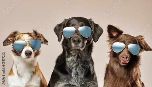 cani con occhiali  photo