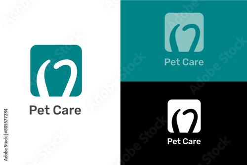 Vector logo of a company providing care for pets, especially cats and dogs.