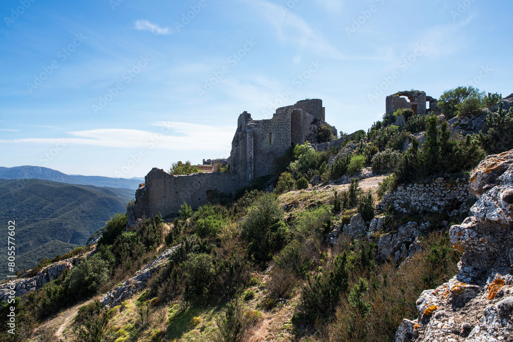 Château Cathare de Peyrepertuse in Languedoc, France