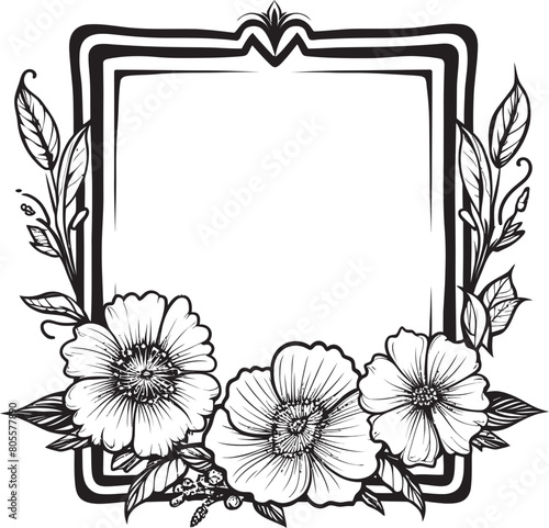 Bold Floral Frame Vector Illustration for Modern Statements