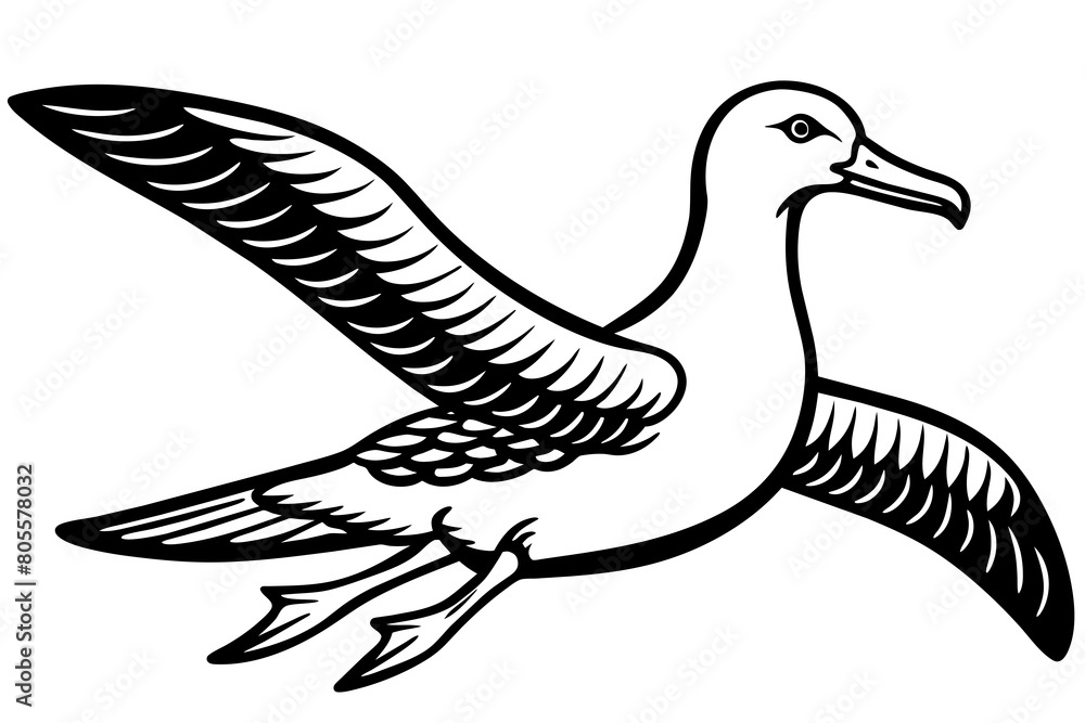 Fototapeta premium hand-drawn vector illustration of a duck