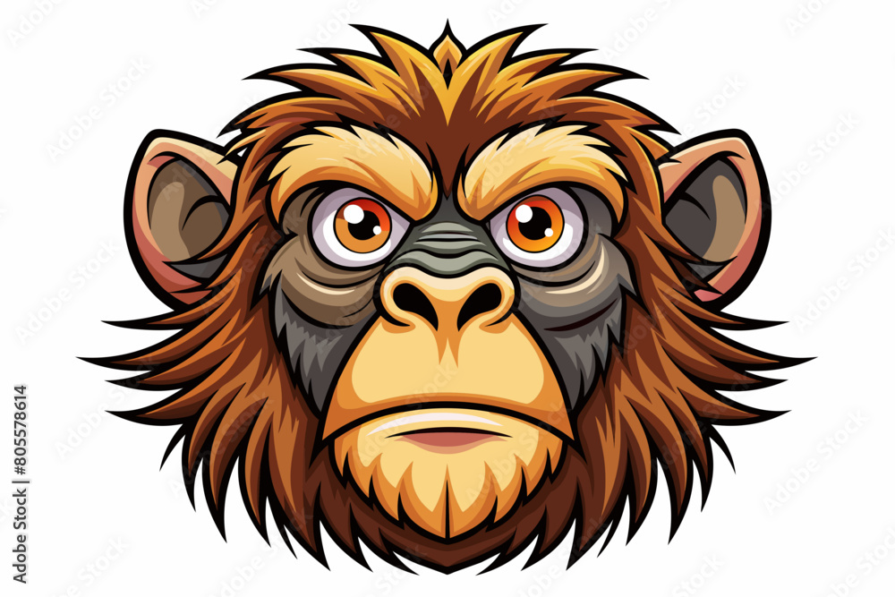 monkey-kong-face-on-white-background vector illustration monkey-kong-face-on-white-background vector illustration