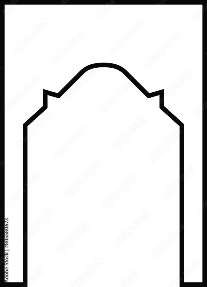 Arabic arch window and doors icon. Traditional and culture Vector isolated on white background. Collection of patterns in oriental style. Frames in Islamic Muslim design for Ramadan Kareem. Arabic arch window and doors icon. Traditional and culture Vector isolated on white background. Collection of patterns in oriental style. Frames in Islamic Muslim design for Ramadan Kareem.