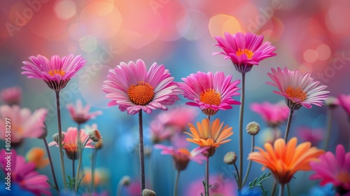 Cluster of White Daisies With Yellow Centers
