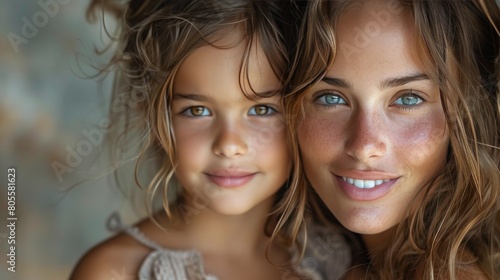 Two Young Girls Posing for a Picture