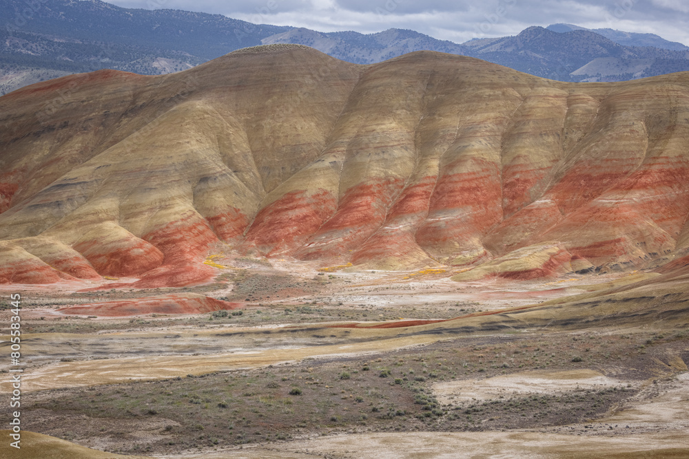 Fototapeta premium Beautiful and colorful landscape of the Painted Hills in Eastern Oregon, near John Day.