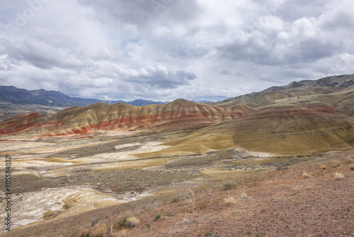 Beautiful and colorful landscape of the Painted Hills in Eastern Oregon, near John Day.
