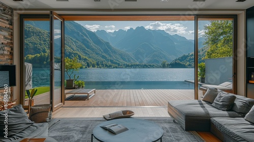 Living Room Overlooking Lake