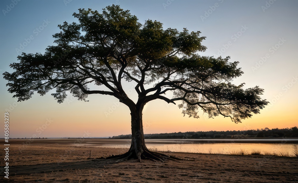 professional photograph of single tree in sunset professional photograph of single tree in sunset