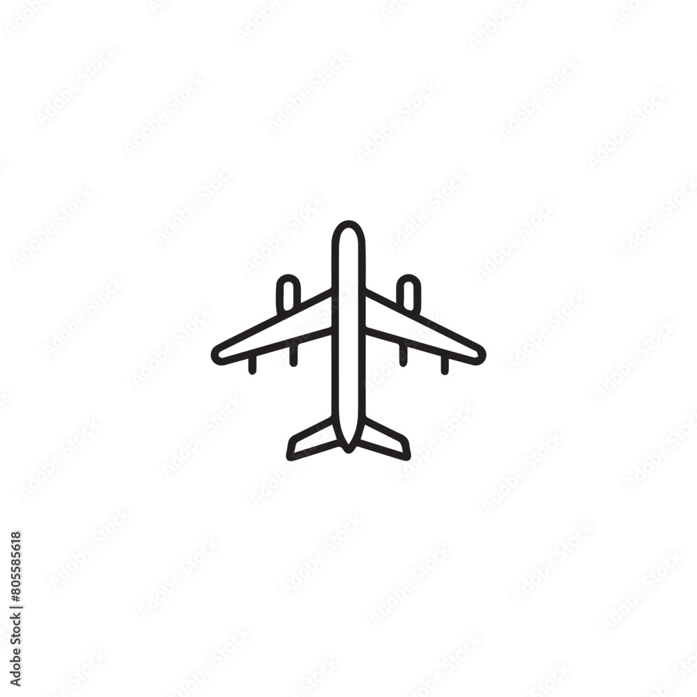 Plane in cartoon, doodle style . Image for t-shirt, web, mobile apps and ui. Isolated 2d vector illustration in logo, icon, sketch style, Eps 10, black and white. AI Generative
