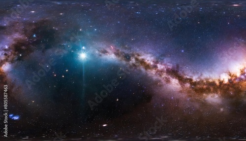 space background with nebula and stars environment 360 hdri map equirectangular projection spherical panorama