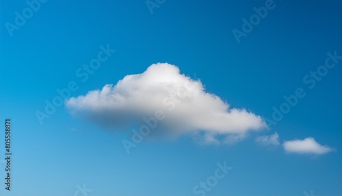 single cloud isolated over blue sky background