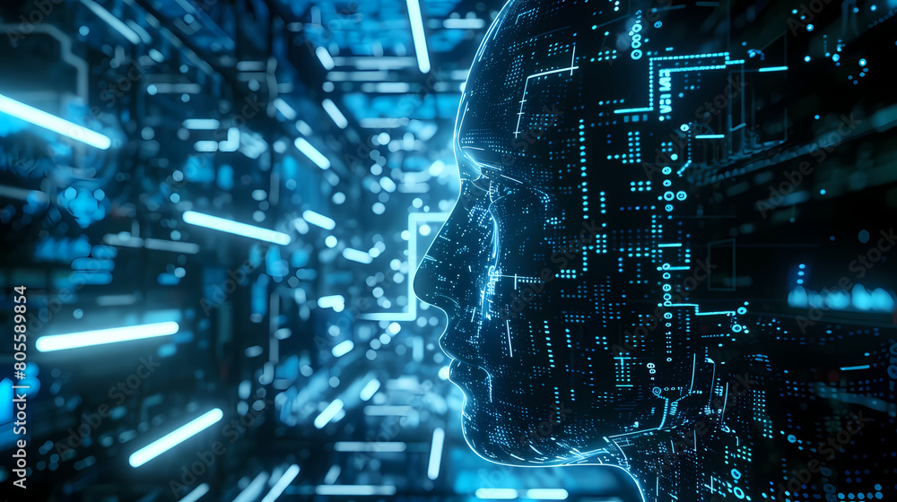 Digital Representation of Artificial Intelligence in a Futuristic Setting Digital Representation of Artificial Intelligence in a Futuristic Setting