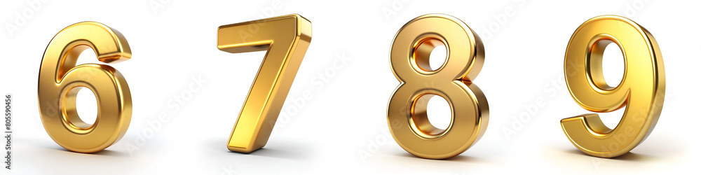 Numbers 0, 1, 2.Golden Alphabet: 3D Rendered Gold Letters Isolated on White Background. Numbers 0, 1, 2.Golden Alphabet: 3D Rendered Gold Letters Isolated on White Background.