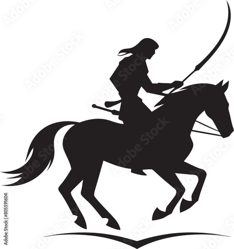 Cowboy and Horse Silhouette Vector Art of Western Iconography