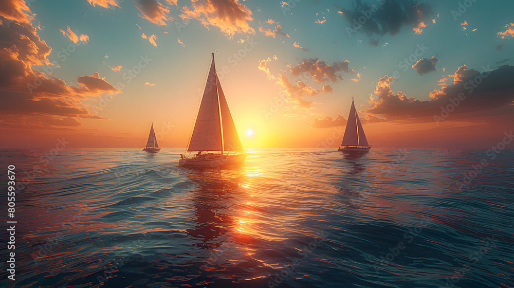© A2Z AI - sailboat in the sunset © A2Z AI - sailboat in the sunset