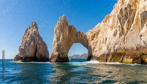 closeup view of the arch and surrounding rock formations at lands end in cabo san lucas baja california sur mexico © Marsha