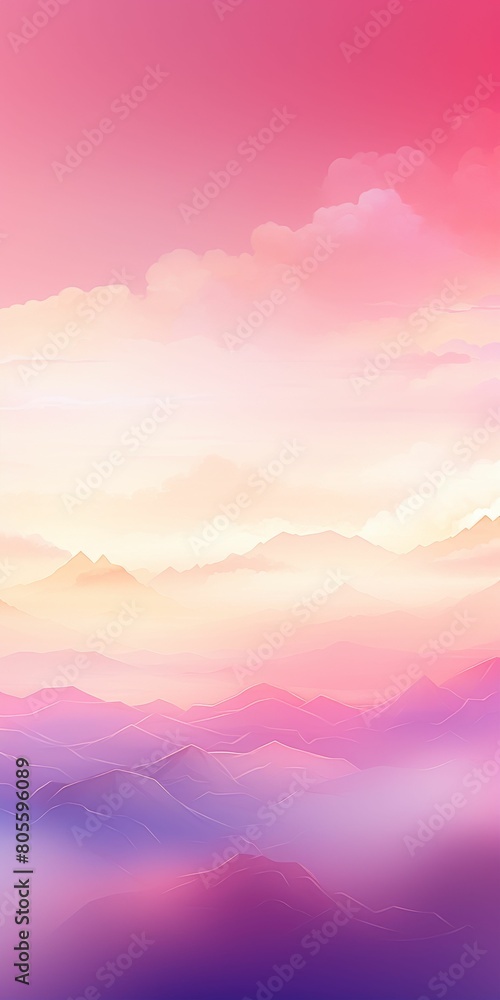 Pink and Blue Sky With Clouds